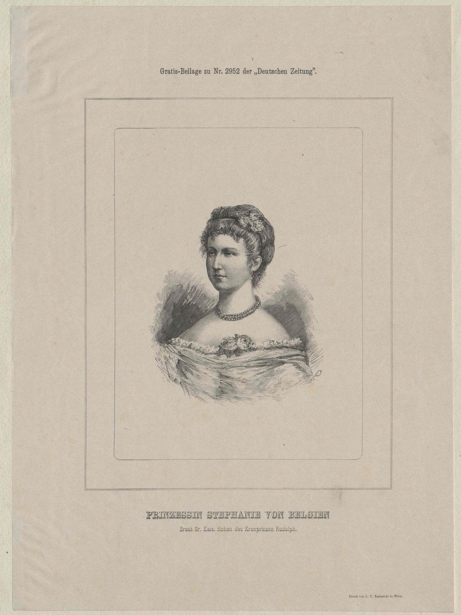 Kronprinzessin von Österreich Stephanie (Druck) von Artist Unknown