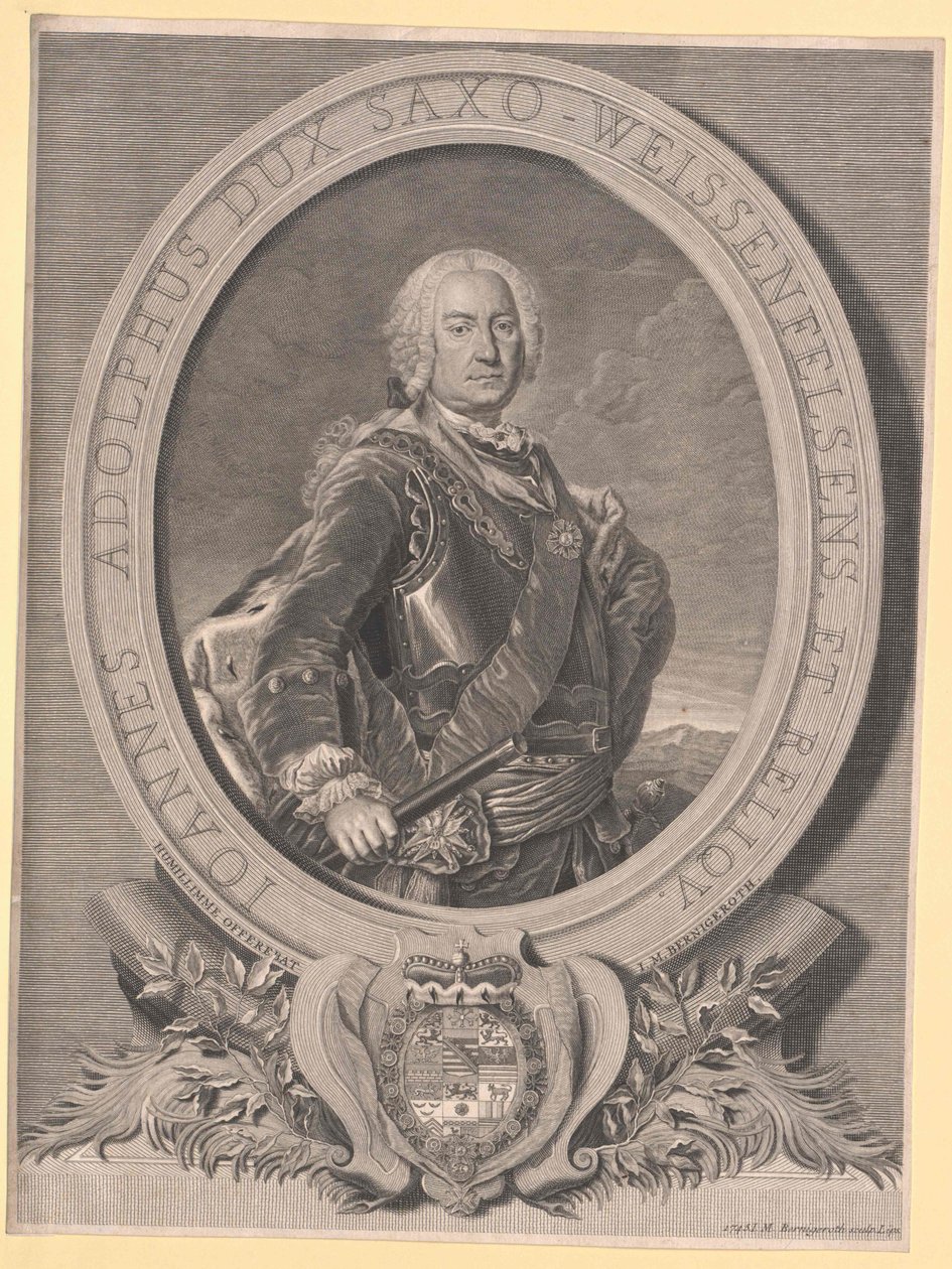 Herzog von Sachsen-Weissenfels Johann Adolf II. von Artist Unknown