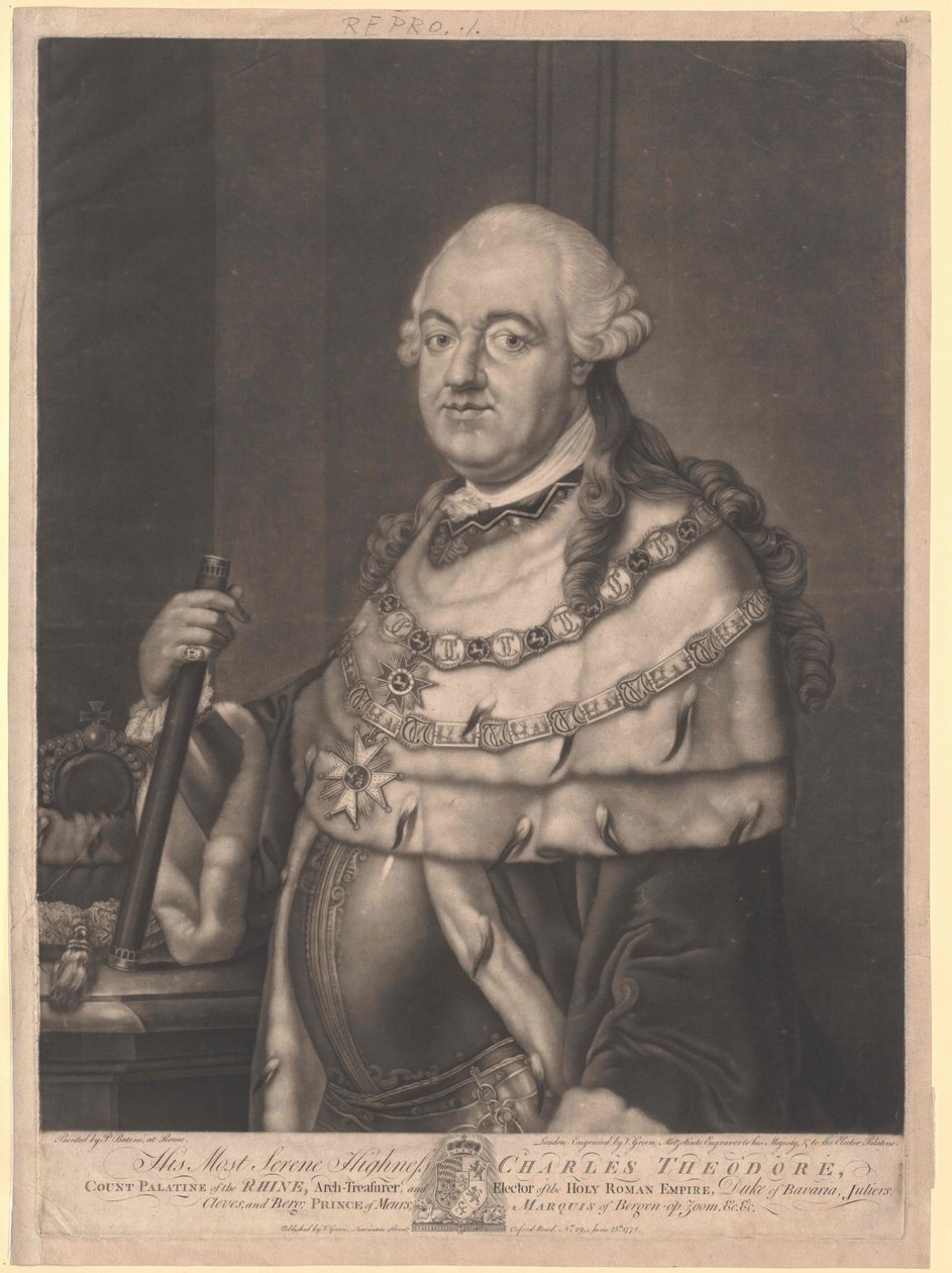 Kurfürst von Bayern Karl Theodor von Artist Unknown