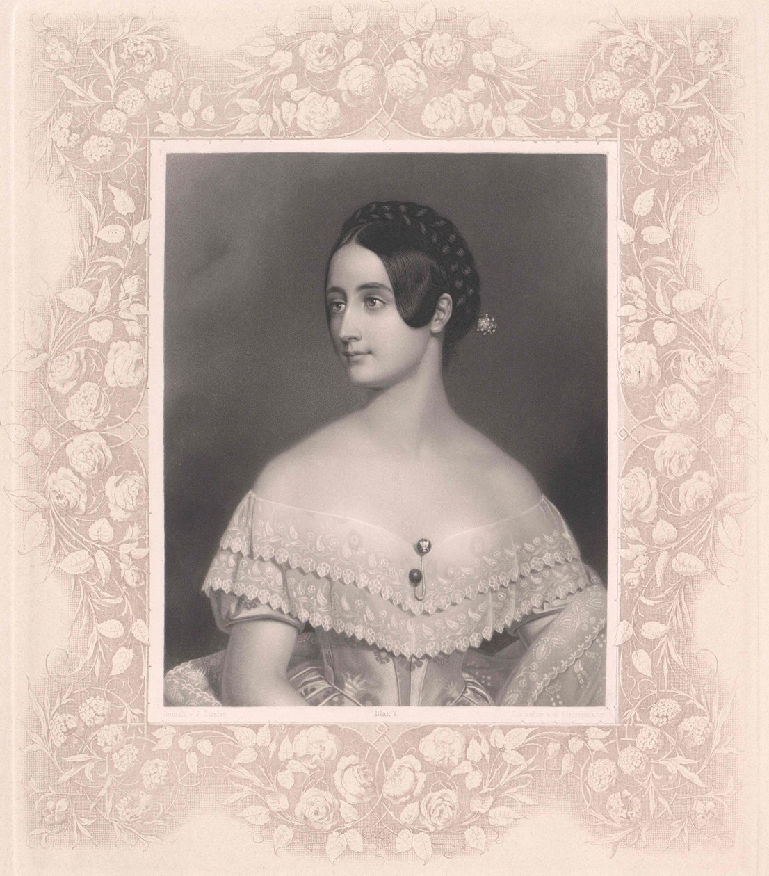 Emily Mansfield (Druck) von Artist Unknown