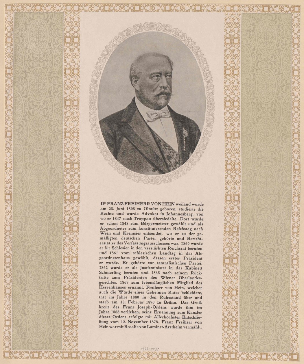 Franz Baron Hein von Artist Unknown