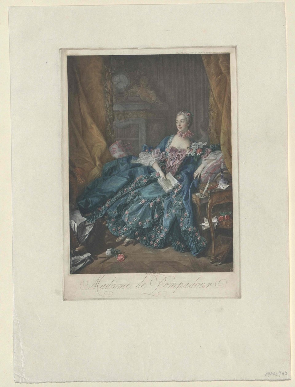 Jeanne Antoinette Poisson Pompadour von Artist Unknown