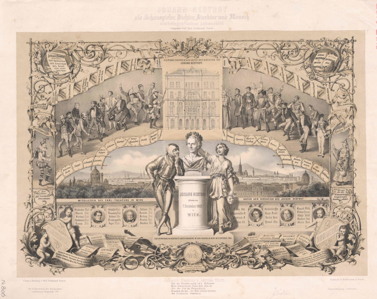 Johann Nestroy von Artist Unknown