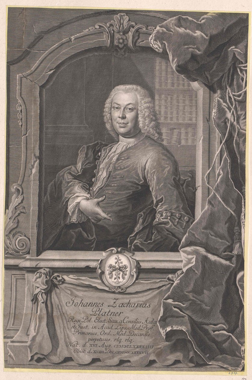 Johann Zachariah Platner von Artist Unknown