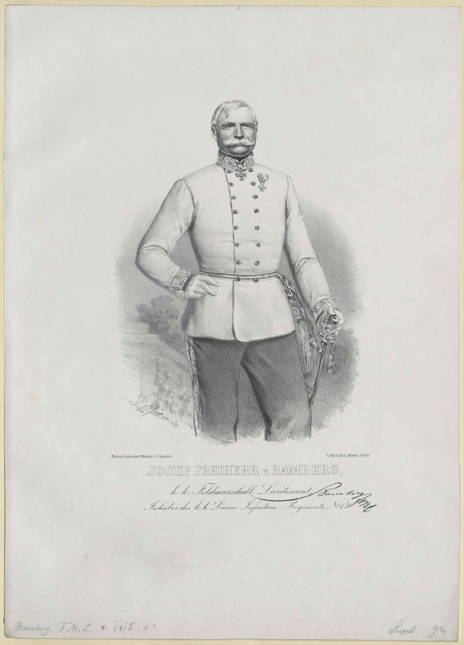 Joseph Freiherr von Bamberg von Artist Unknown