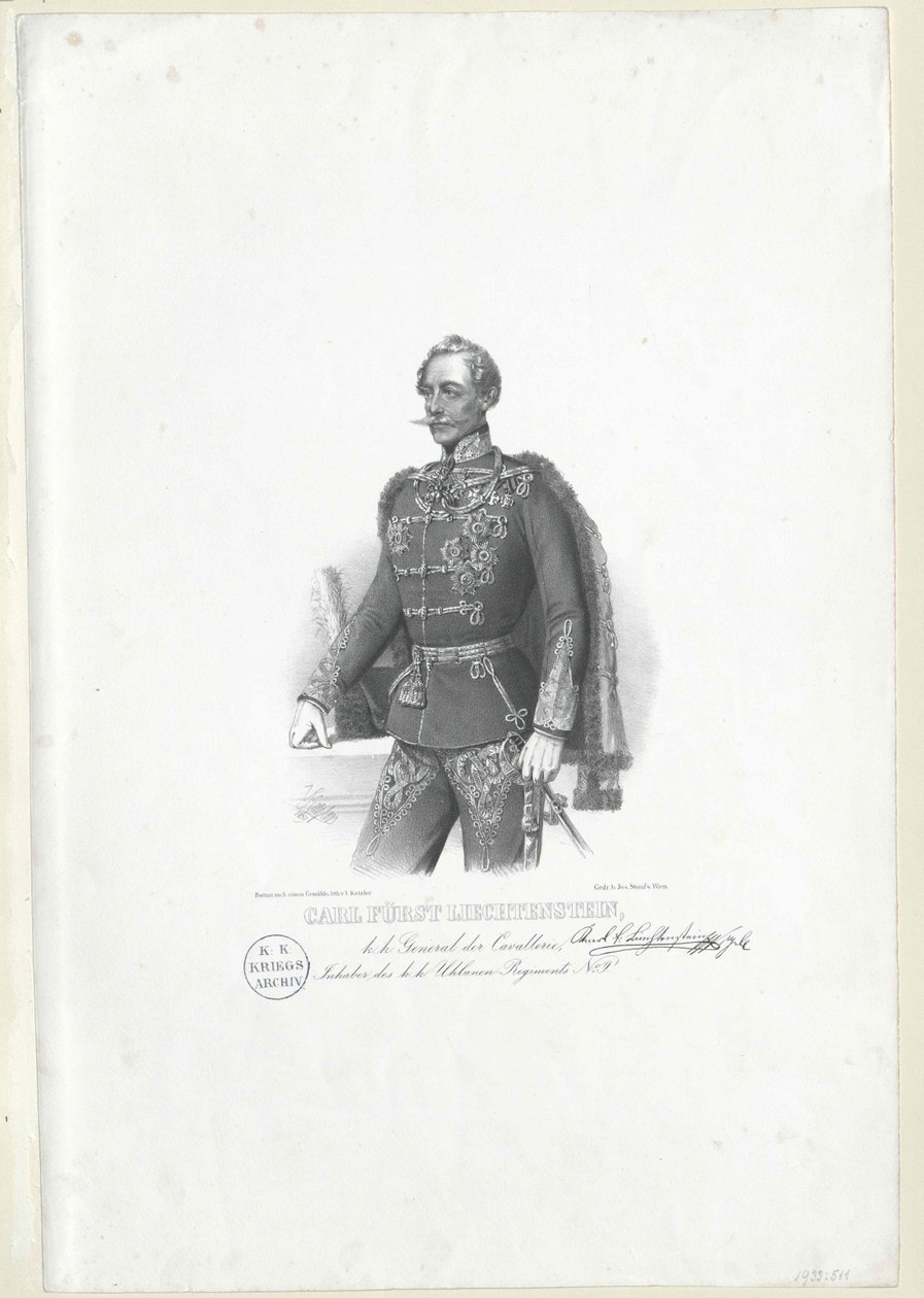 Karl Prinz von Liechtenstein von Artist Unknown