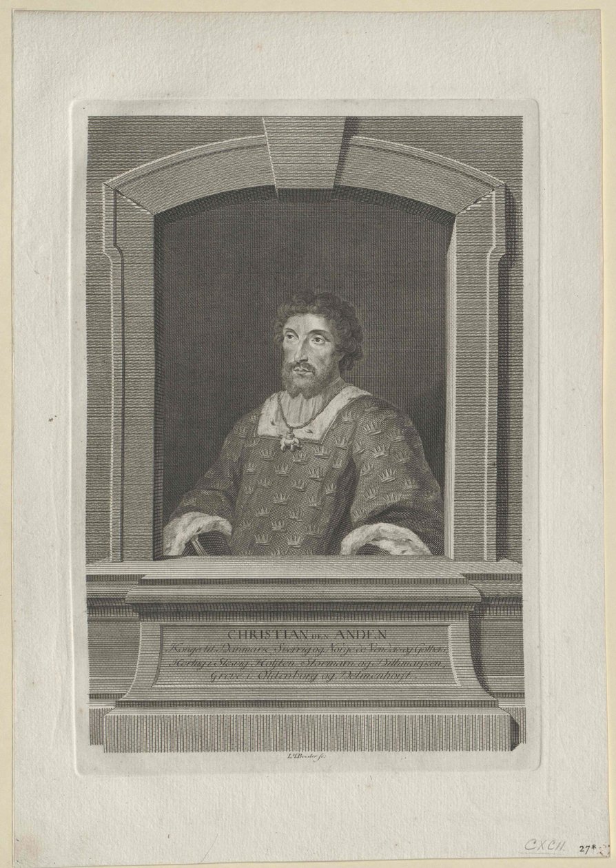 König von Dänemark Christian II von Artist Unknown