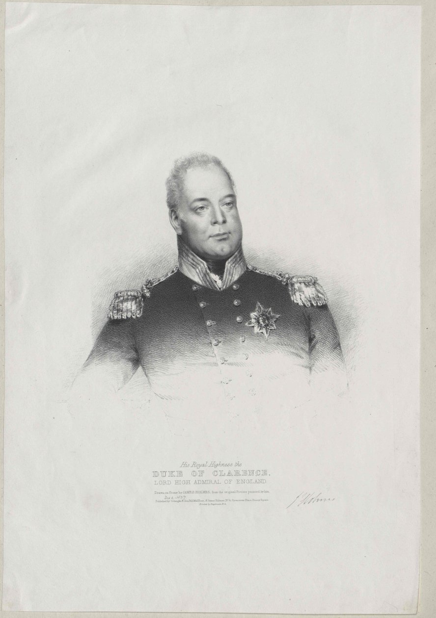 König von England Wilhelm IV von Artist Unknown