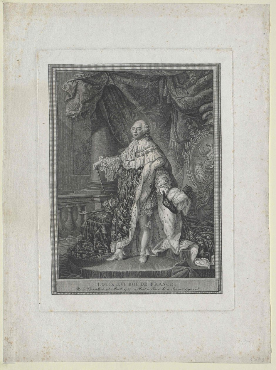 König von Frankreich Ludwig XVI. von Artist Unknown