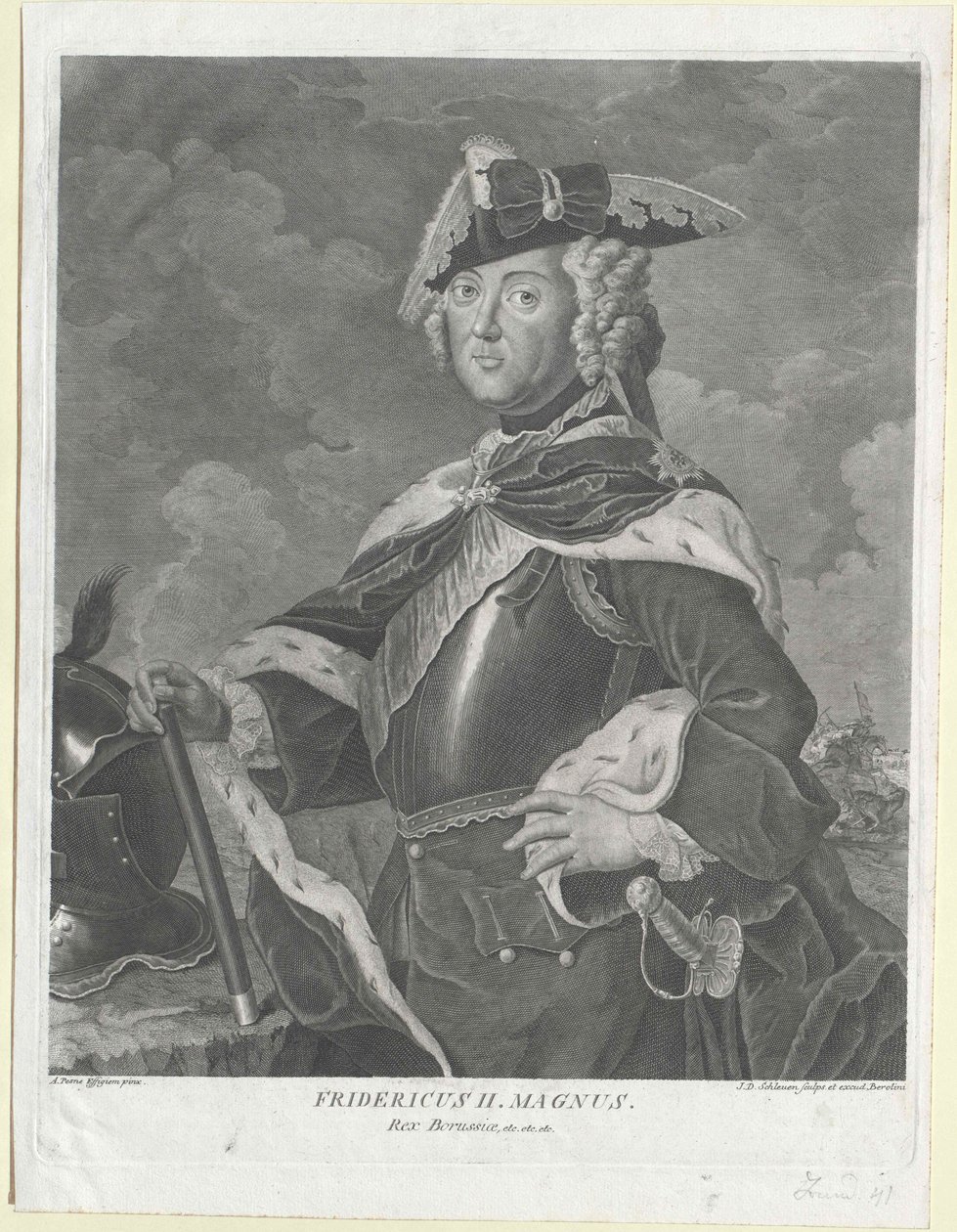 König von Preußen Friedrich II von Artist Unknown