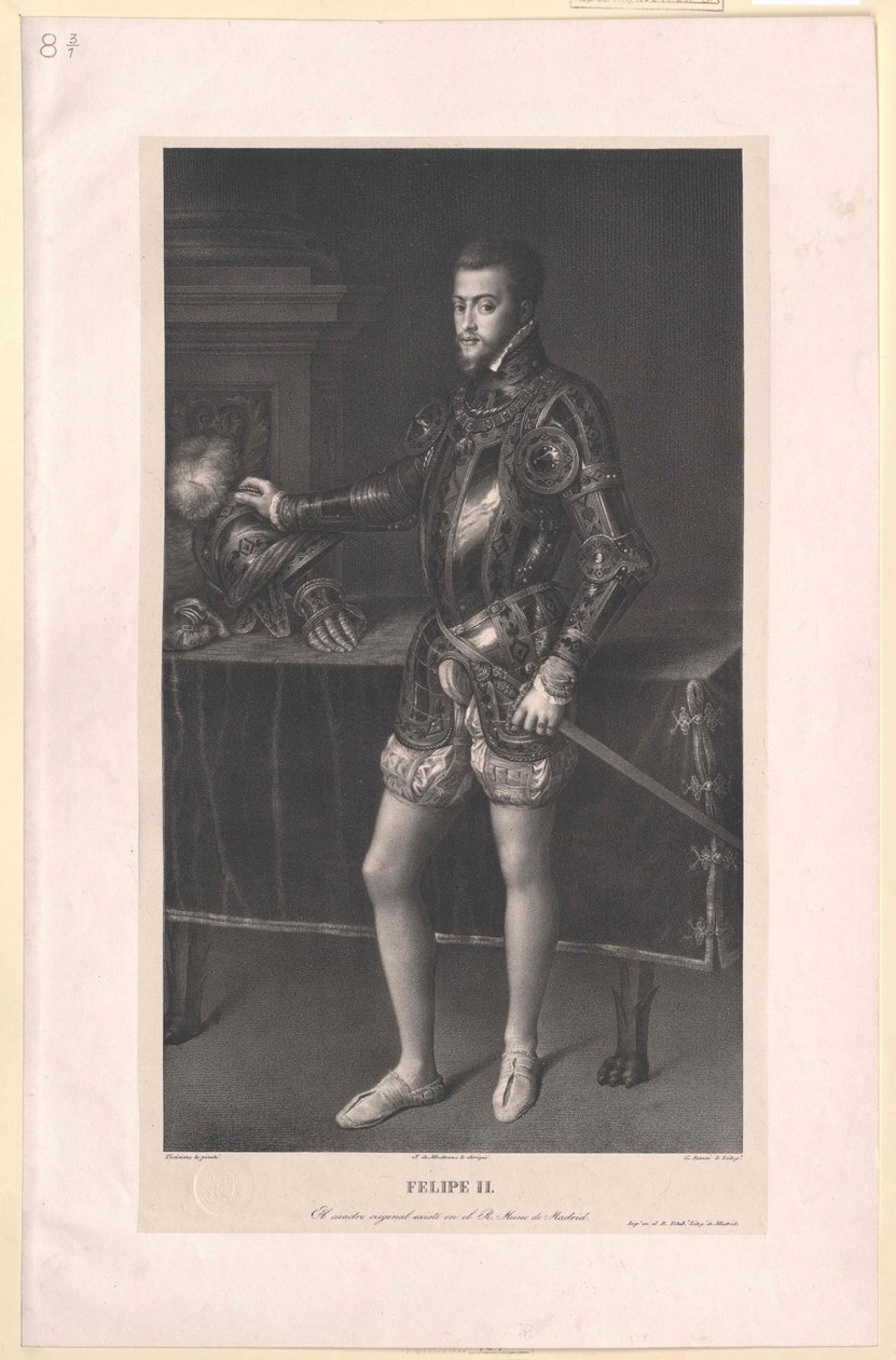 König von Spanien Philipp II von Artist Unknown