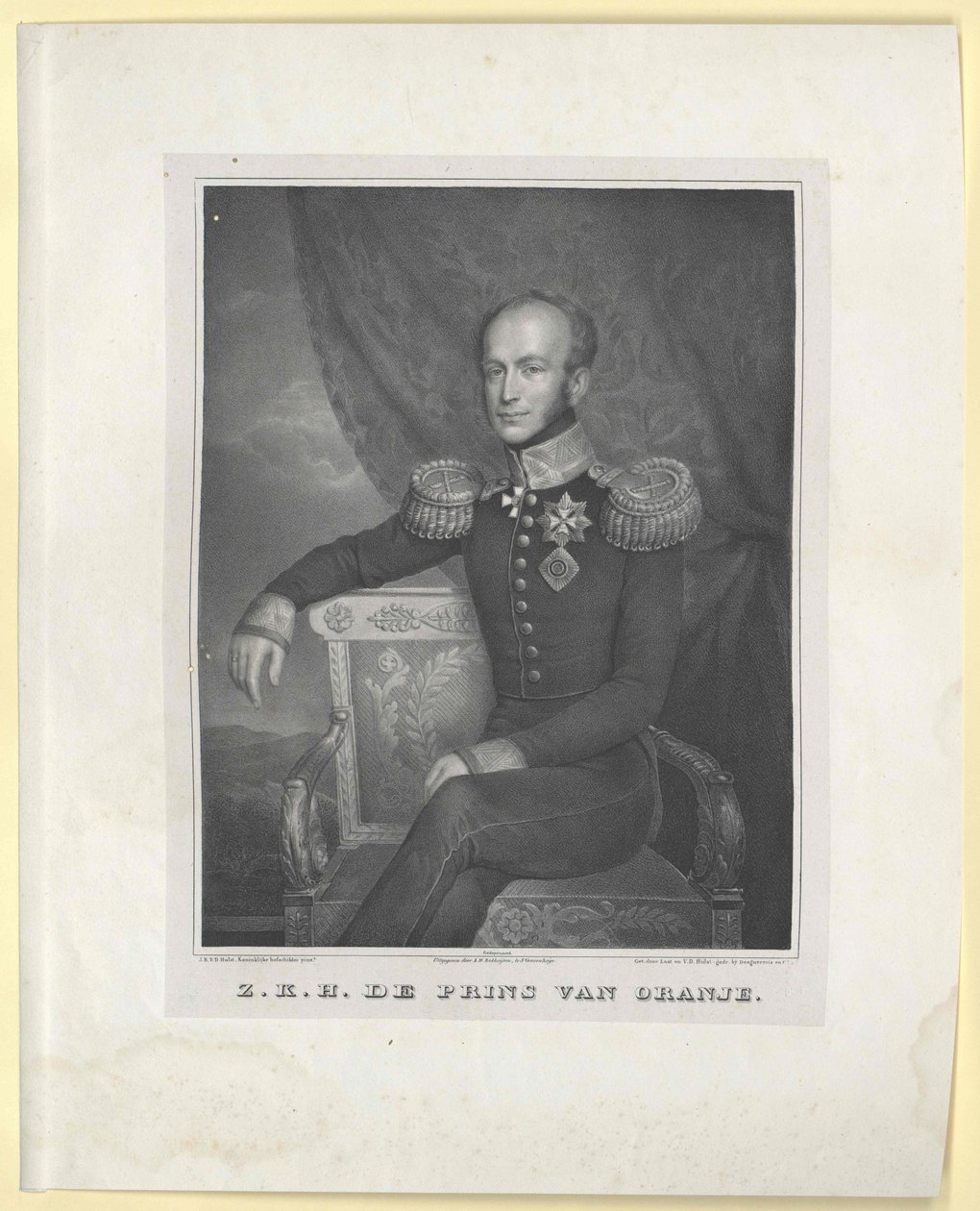 König der Niederlande Wilhelm II von Artist Unknown