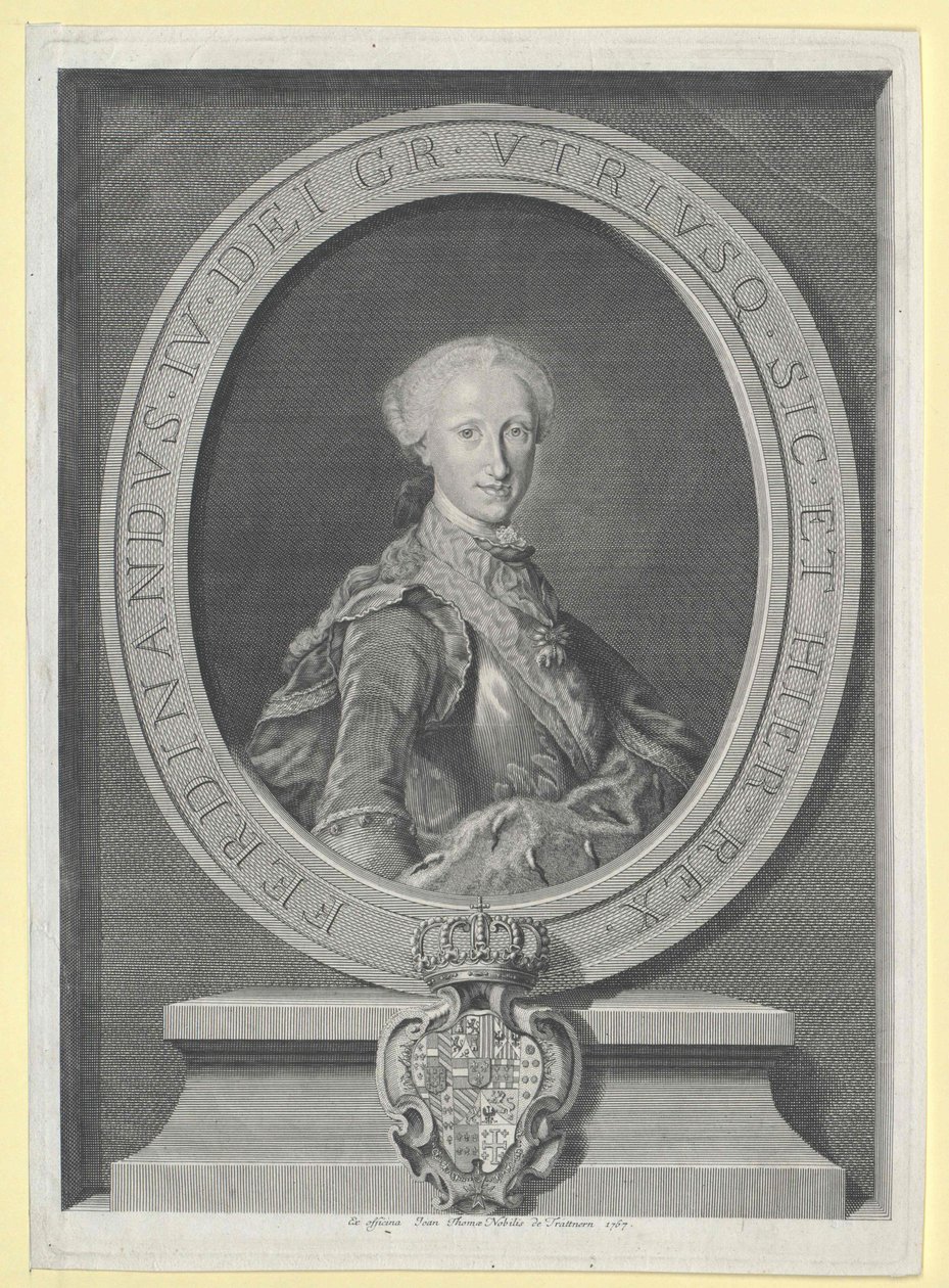 König der Beiden Sizilien Ferdinand I von Artist Unknown
