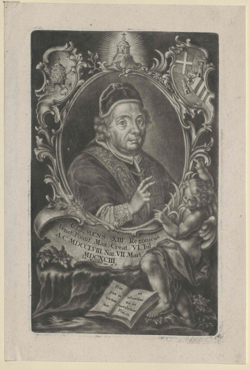 Papst Clemens XIII. von Artist Unknown
