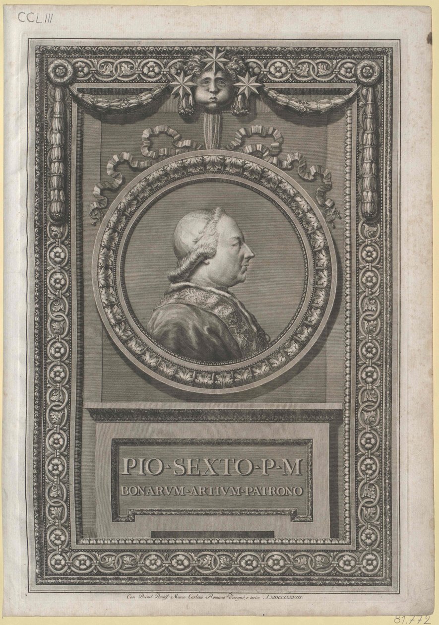 Papst Pius VI. (Druck) von Artist Unknown