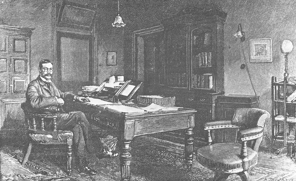 Porträt von Arthur Conan Doyle (Stich) von Artist Unknown