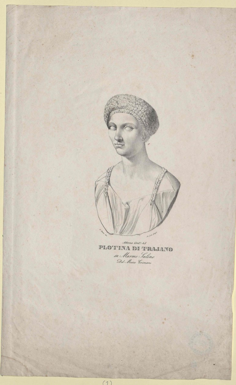 Römische Kaiserin Plotina von Artist Unknown