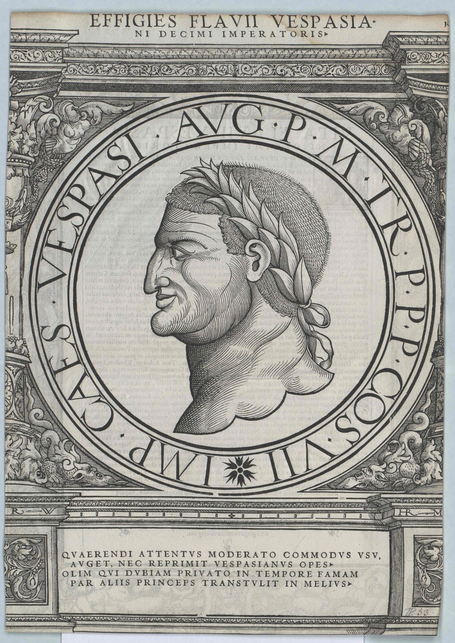 Römischer Kaiser Vespasian von Artist Unknown