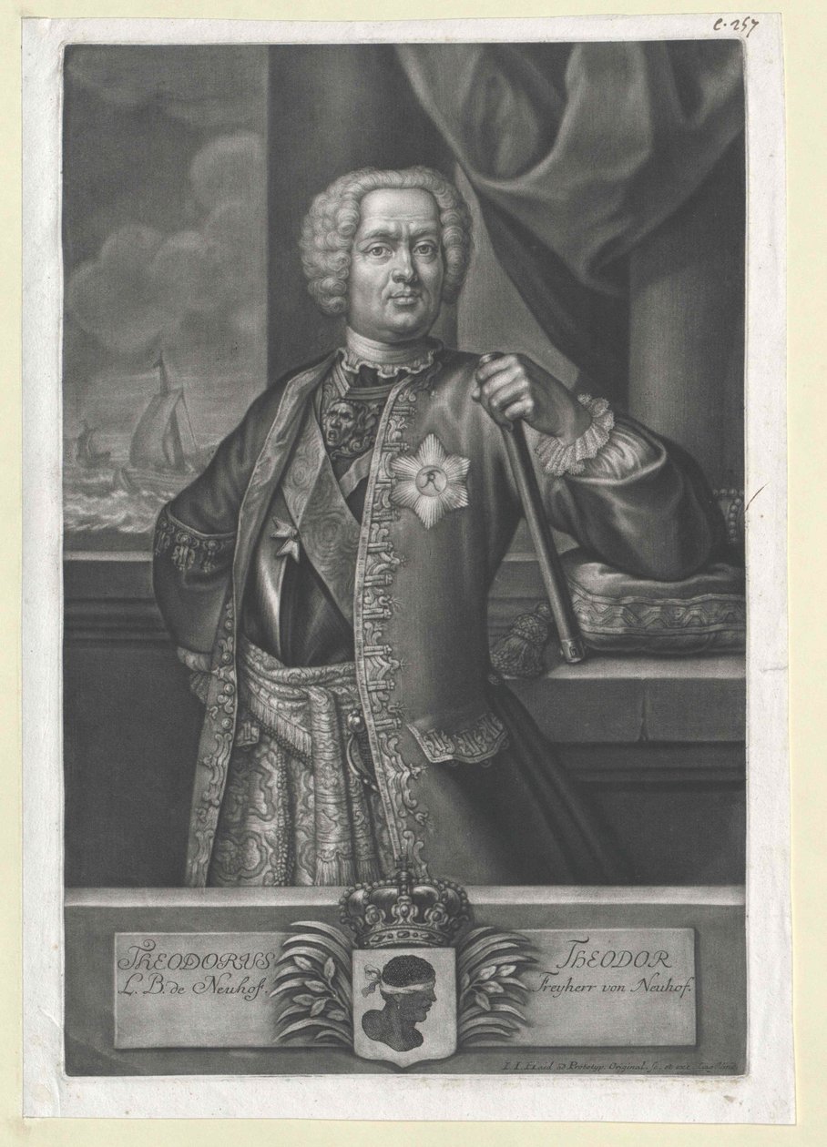 Theodor Baron Neuhof von Artist Unknown