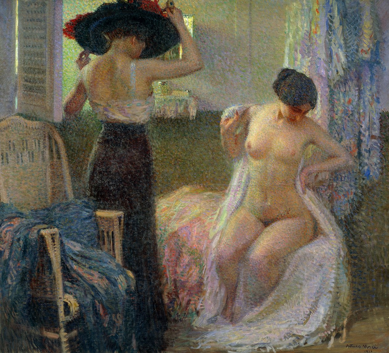 In der Kabine von Arturo Noci