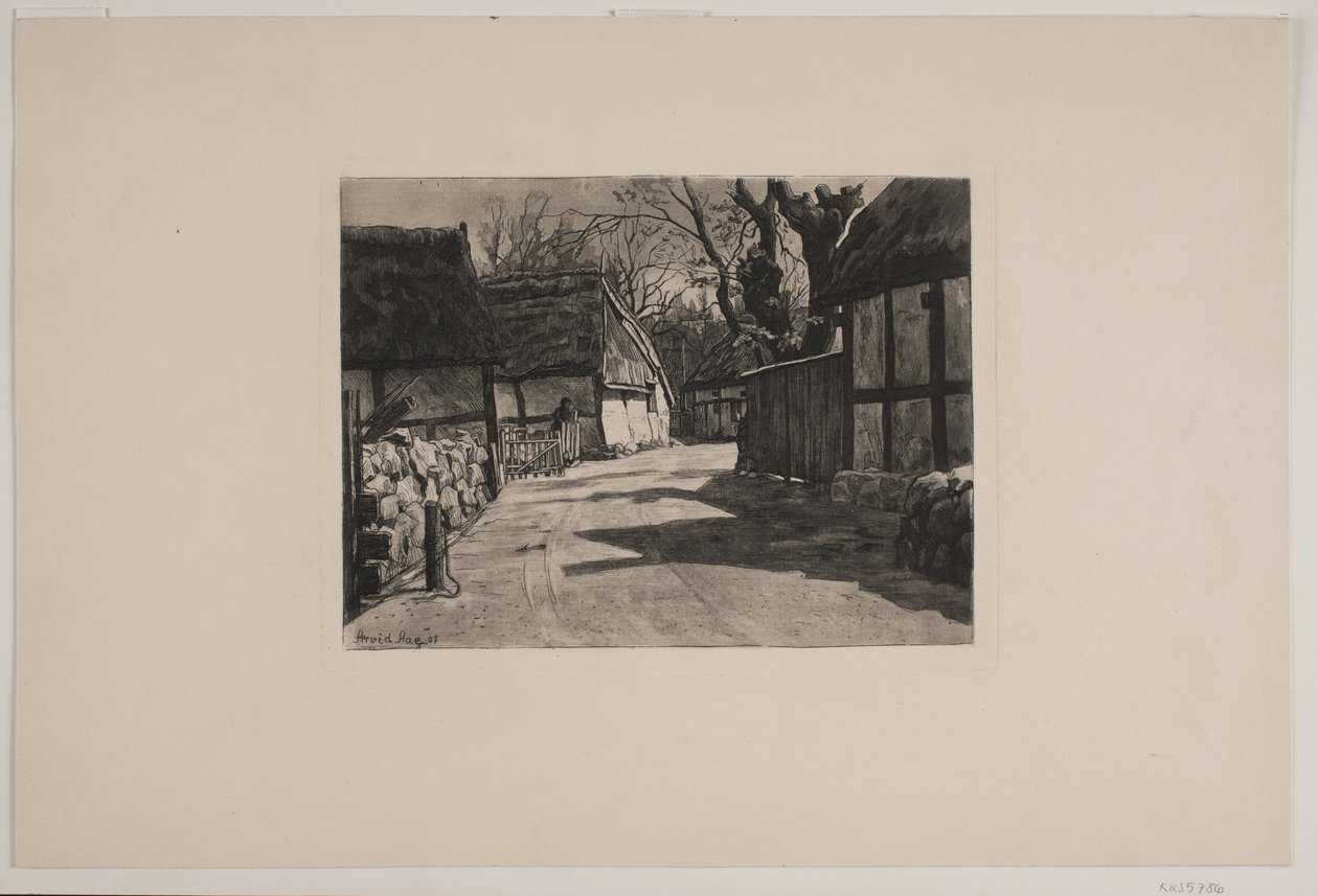 Eine Dorfstraße von Arvid Aae