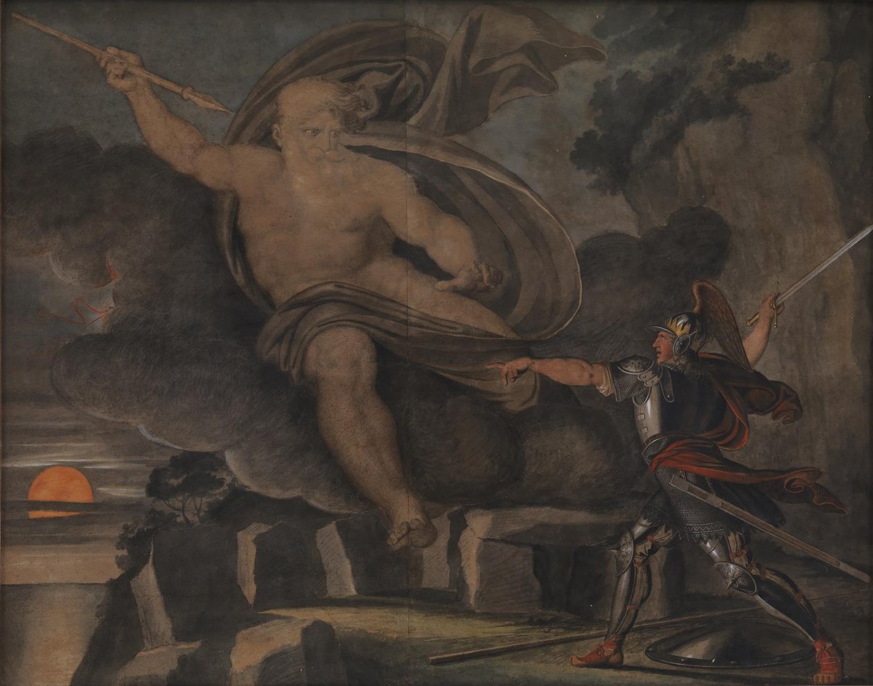 Fingals Kampf mit Lodas Geist von Asmus Jacob Carstens