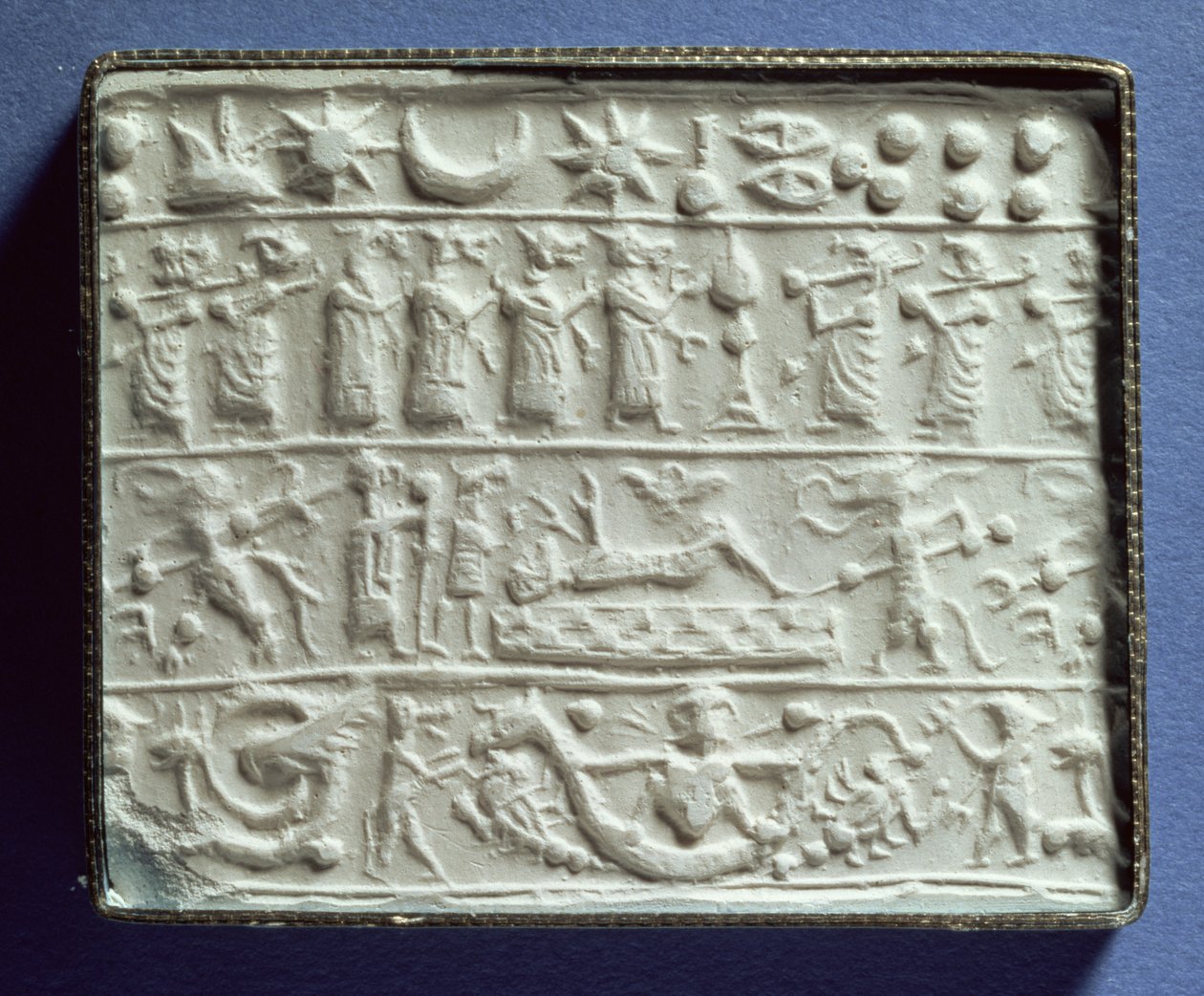 Zylindersiegelabdruck, Neuassyrische Periode (Gips) von Assyrian School