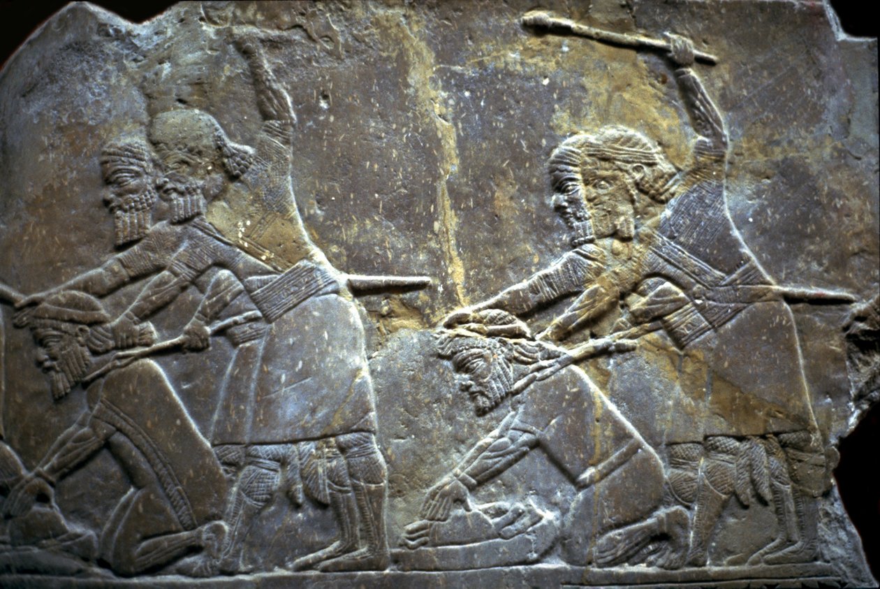 Assurbanipal in der Schlacht von Til-Tuba, 650-620 v. Chr. von Assyrian