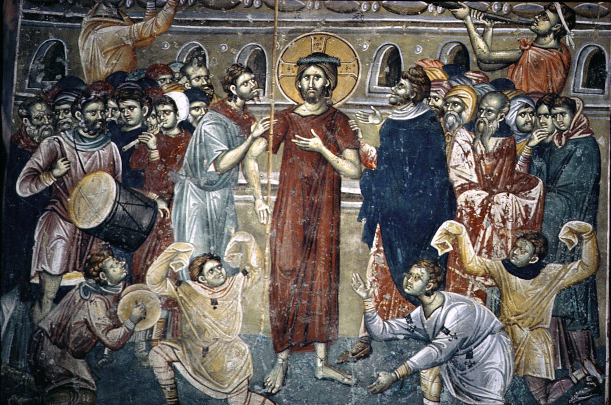 Die Verspottung Christi, 1316-18 von Astrapas and Eutychios