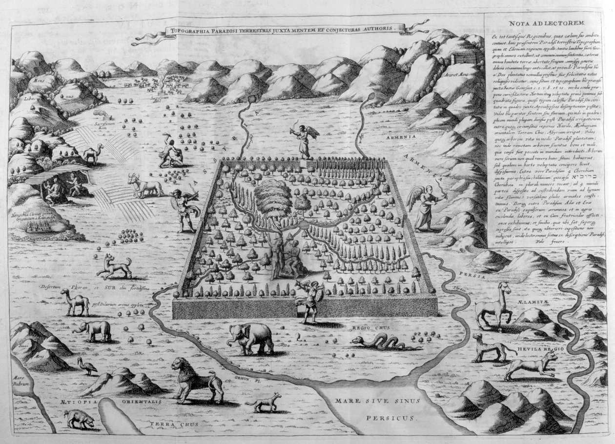 Das irdische Paradies, 1675 von Athanasius Kircher
