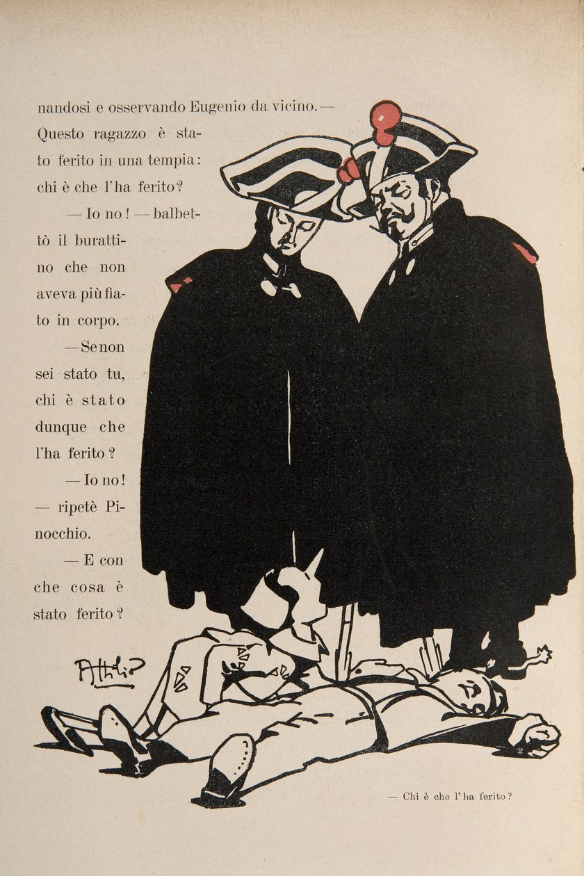 Illustration aus Pinocchio von Attilio Mussino