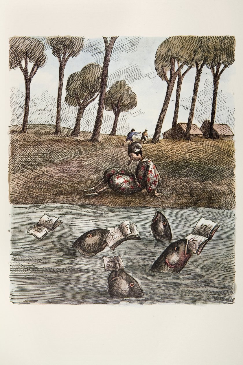Illustration aus "Pinocchio" von Carlo Collodi von Attilio Mussino