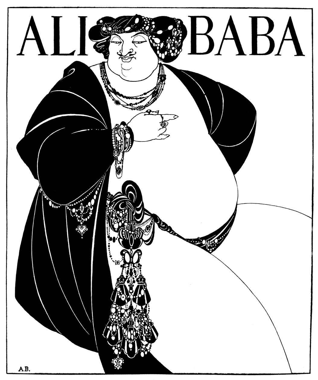 Cover-Design für Ali Baba, 1897 von Aubrey Beardsley