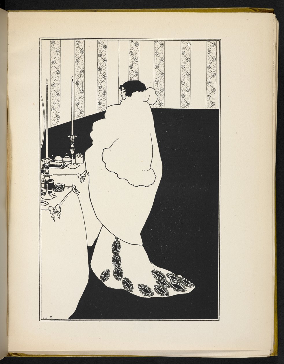 Illustration einer Frau von Aubrey Beardsley