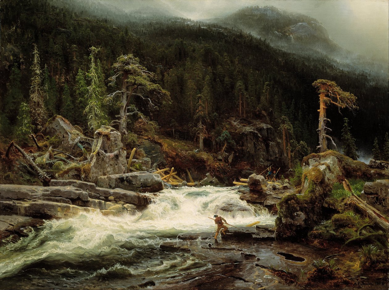Wasserfall in Telemark von August Cappelen