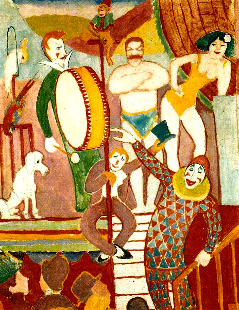 Zirkuskünstler, 1911 von August Macke