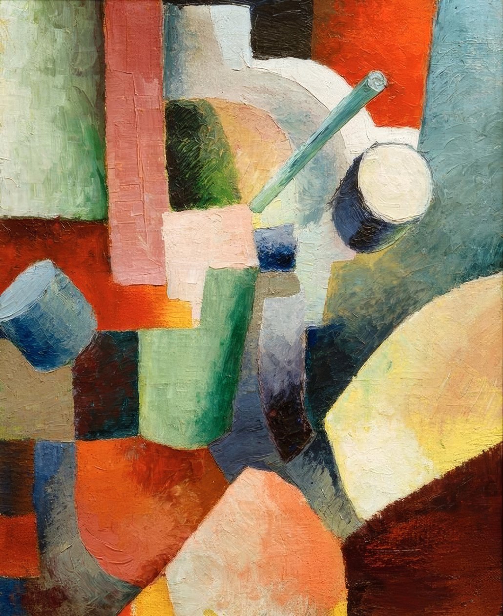 Farbige Formenkomposition von August Macke