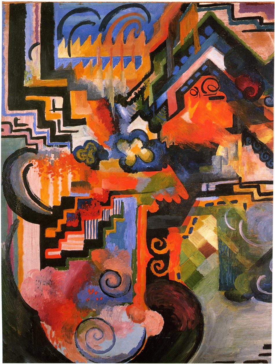 Farbige Komposition von August Macke