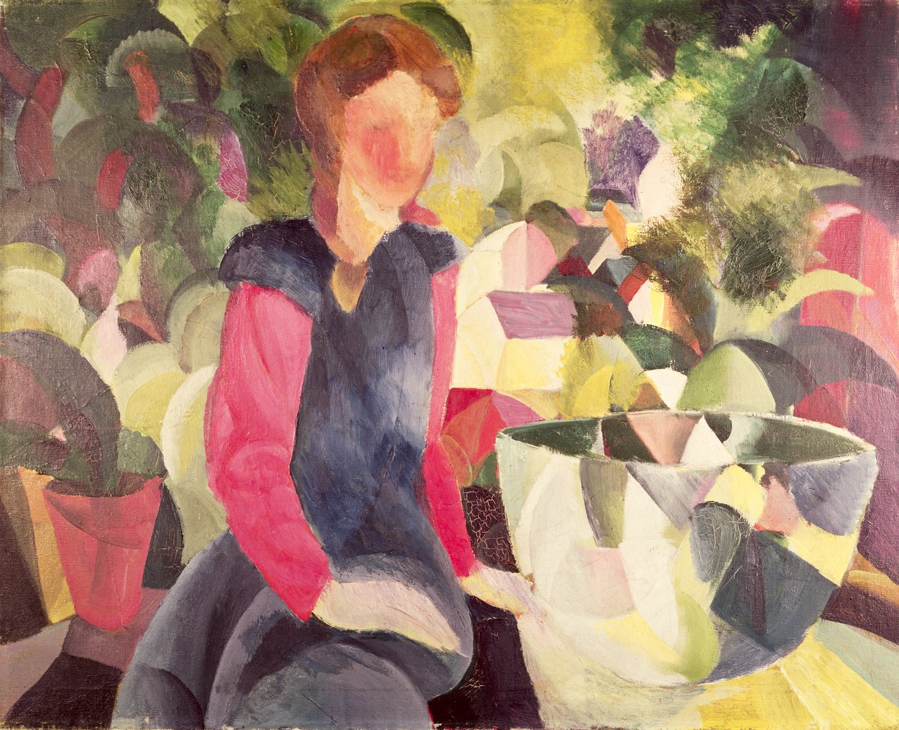 Mädchen mit einem Fischglas, 20. Jahrhundert von August Macke