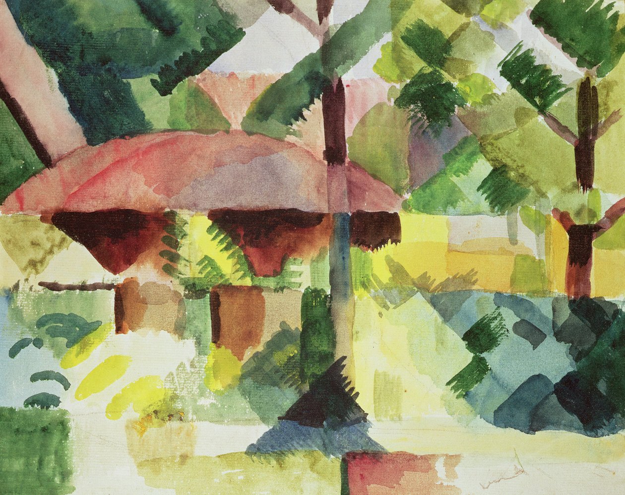 Der Garten, 1914 von August Macke