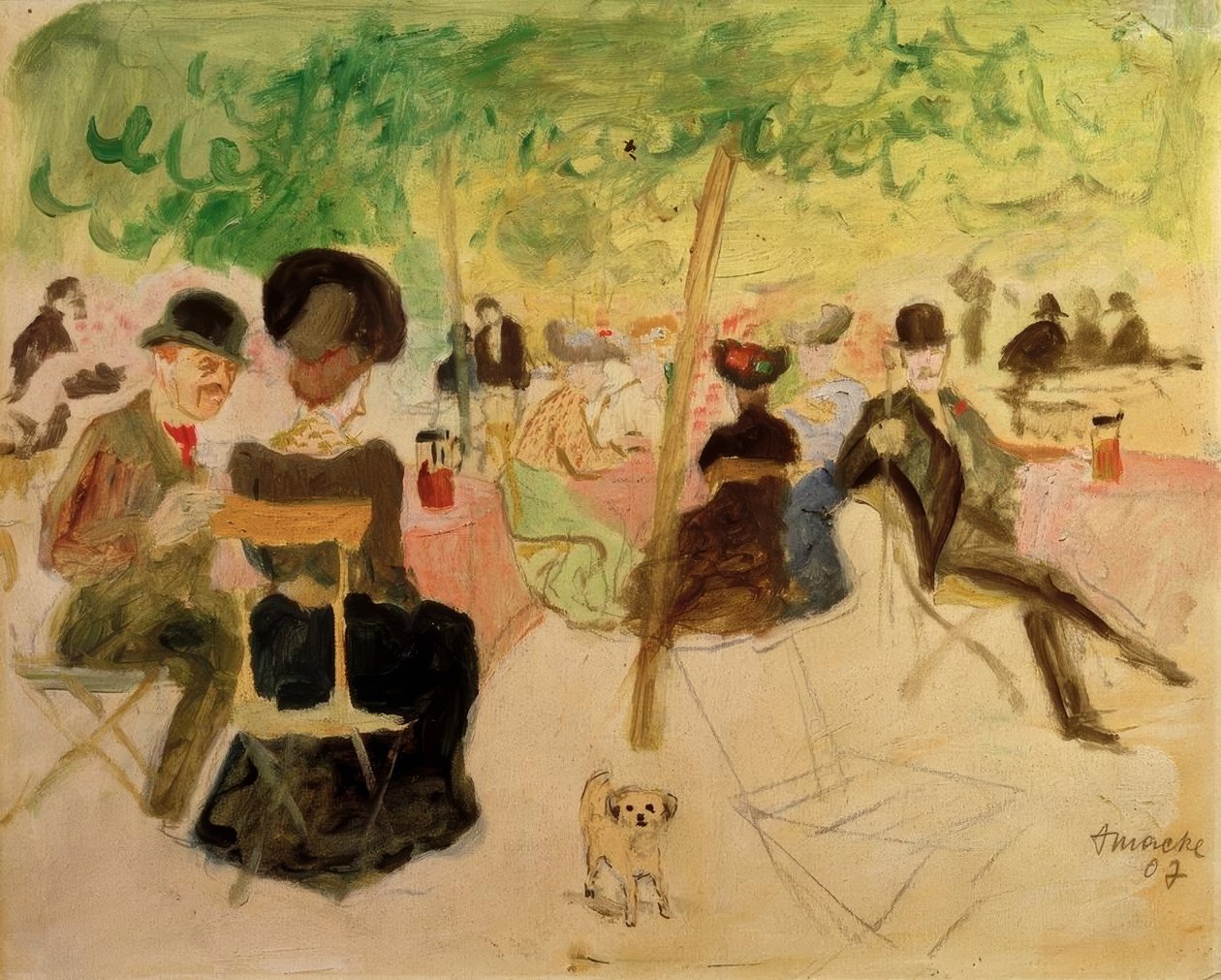 Wirtshausgarten von August Macke