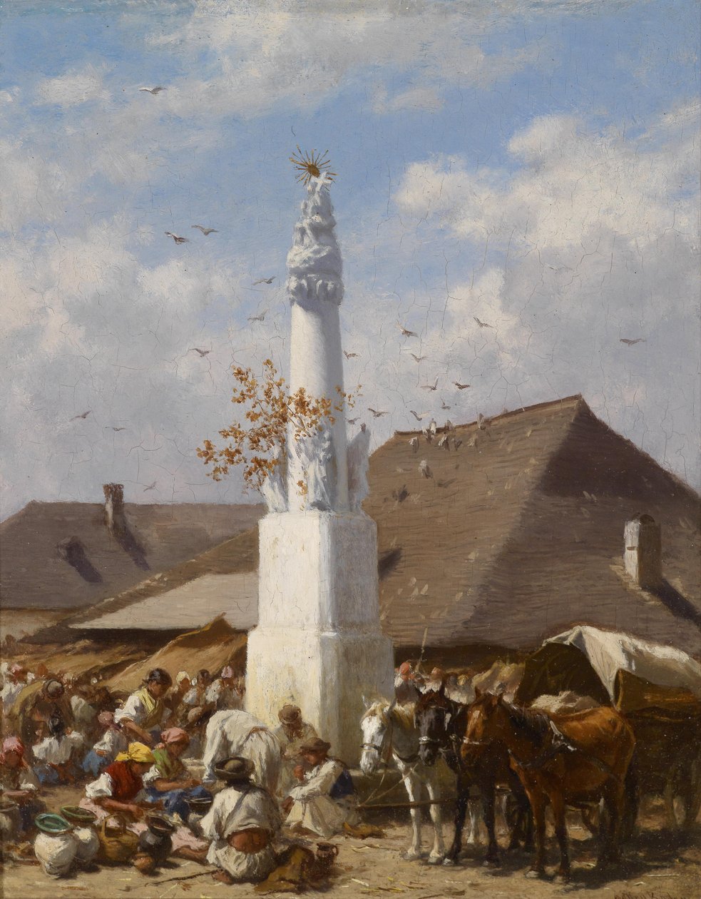 Geschirrmarkt in Szolnok von August von Pettenkofen