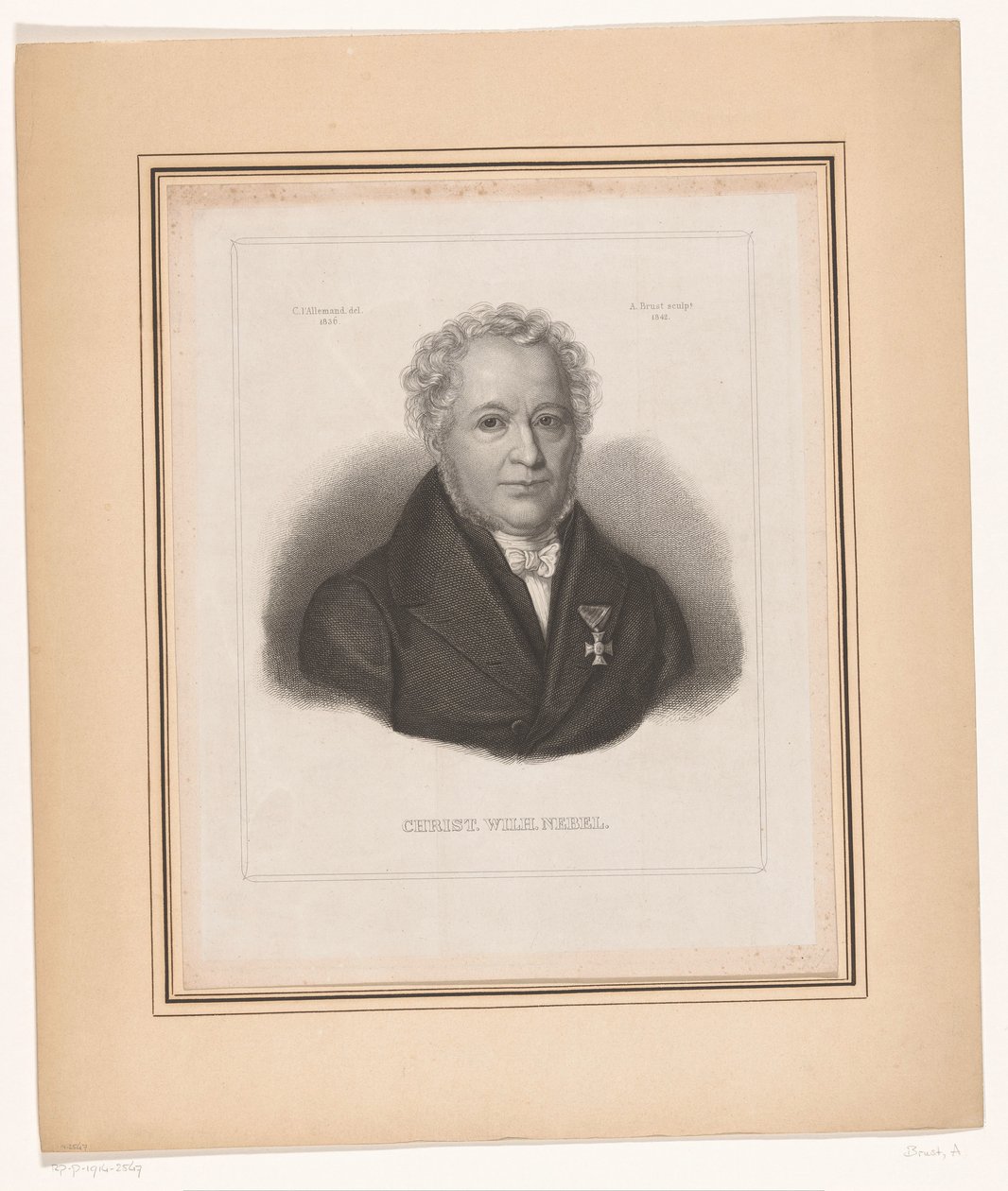 Porträt von Christ. Wilh. Nebel von August Brust