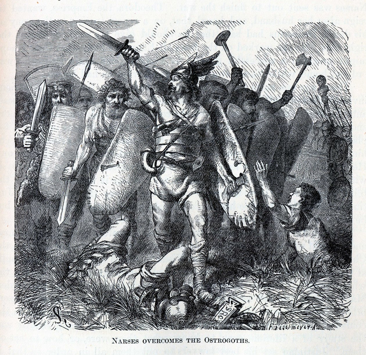 Narses besiegt die Ostgoten von August Heinrich Ferdinand Tegetmeyer