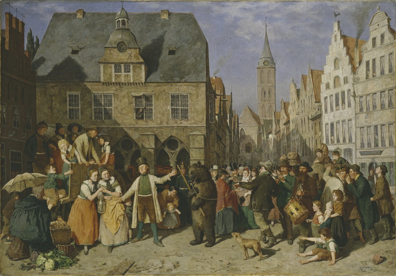 Ein tanzender Bär, 1865 von August Jernberg