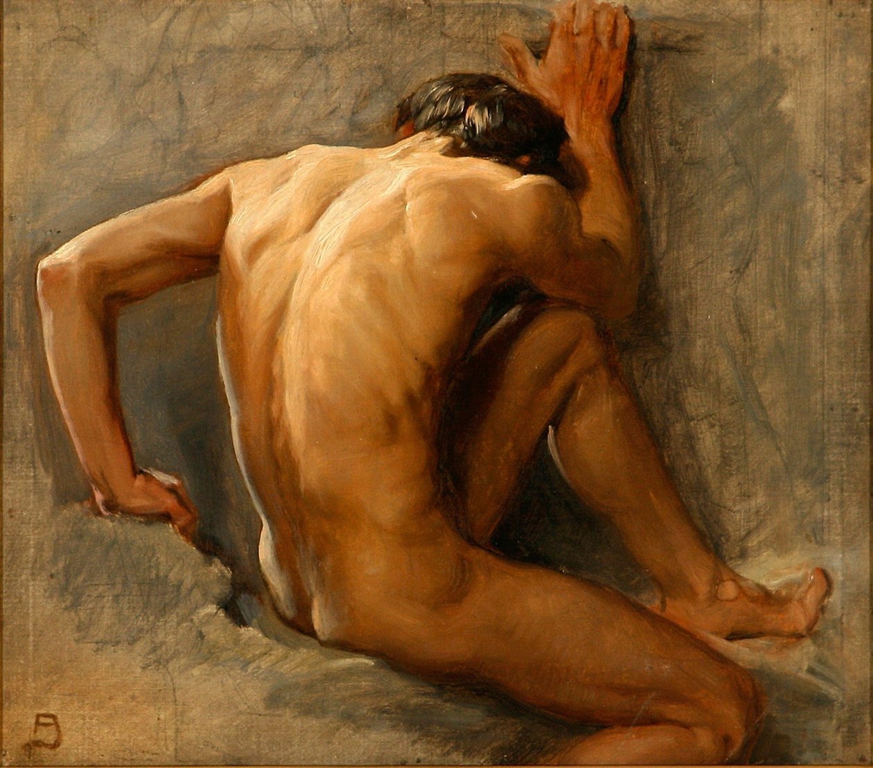 Studie eines nackten Mannes von August Jerndorff