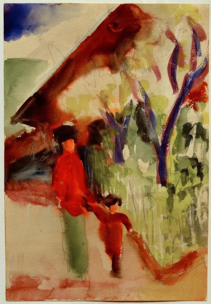 Am Schweizerhaus von August Macke