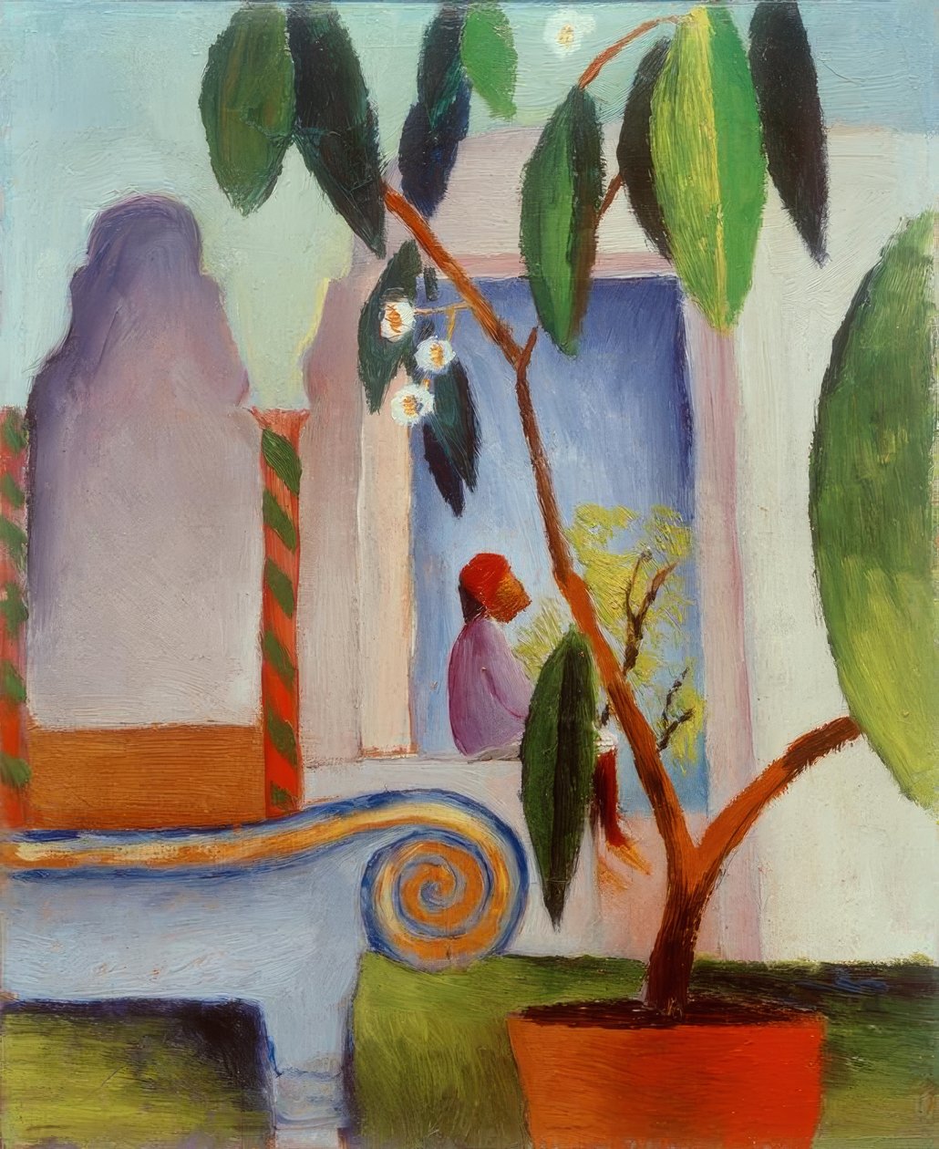 Arabisches Café (kleiner Türke) von August Macke