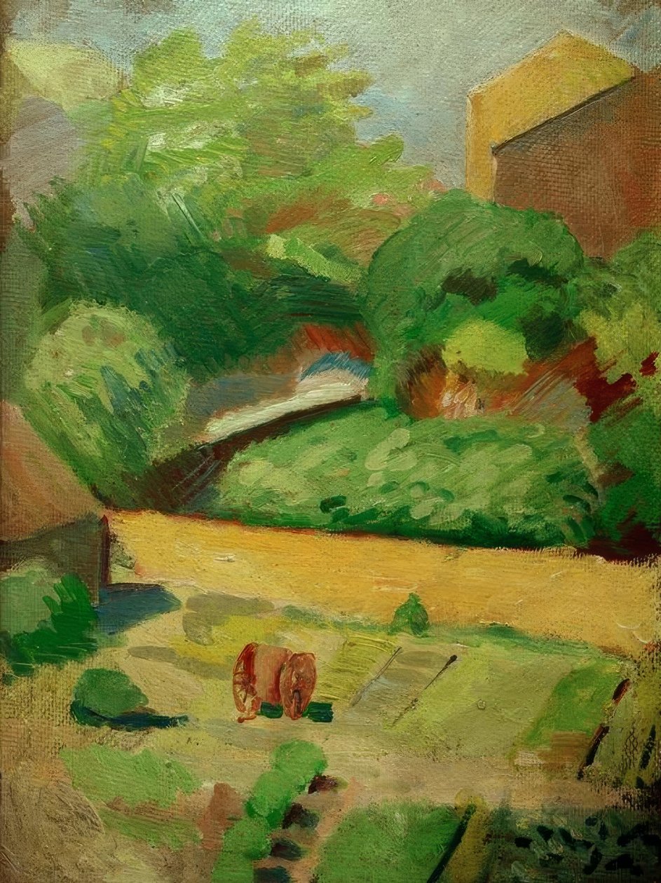 Blick in den Nachbargarten (Bonn) von August Macke