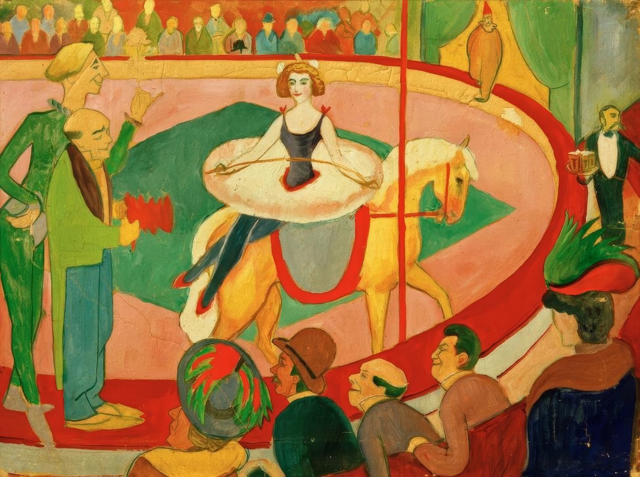 Circusbild I: Kunstreiterin von August Macke